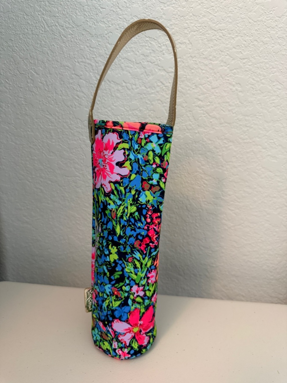 Lilly Pulitzer Insulated Wine Bottle Carrier Floral Neoprene Tote - Picture 4 of 6